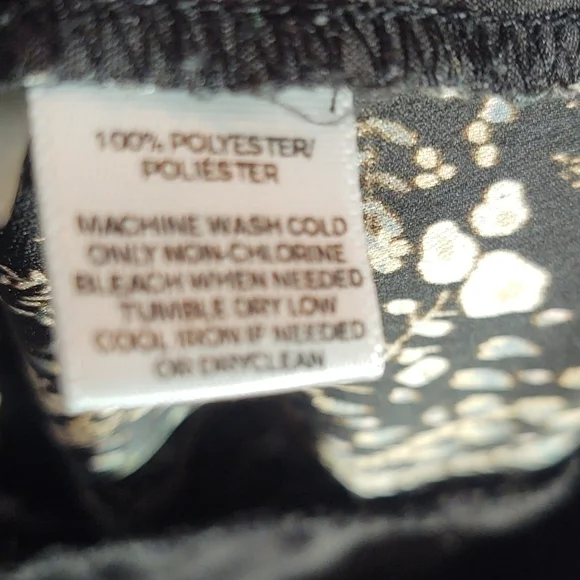 Ann Taylor LOFT Floral Print Black Pants Sz 6 - Picture 11 of 11